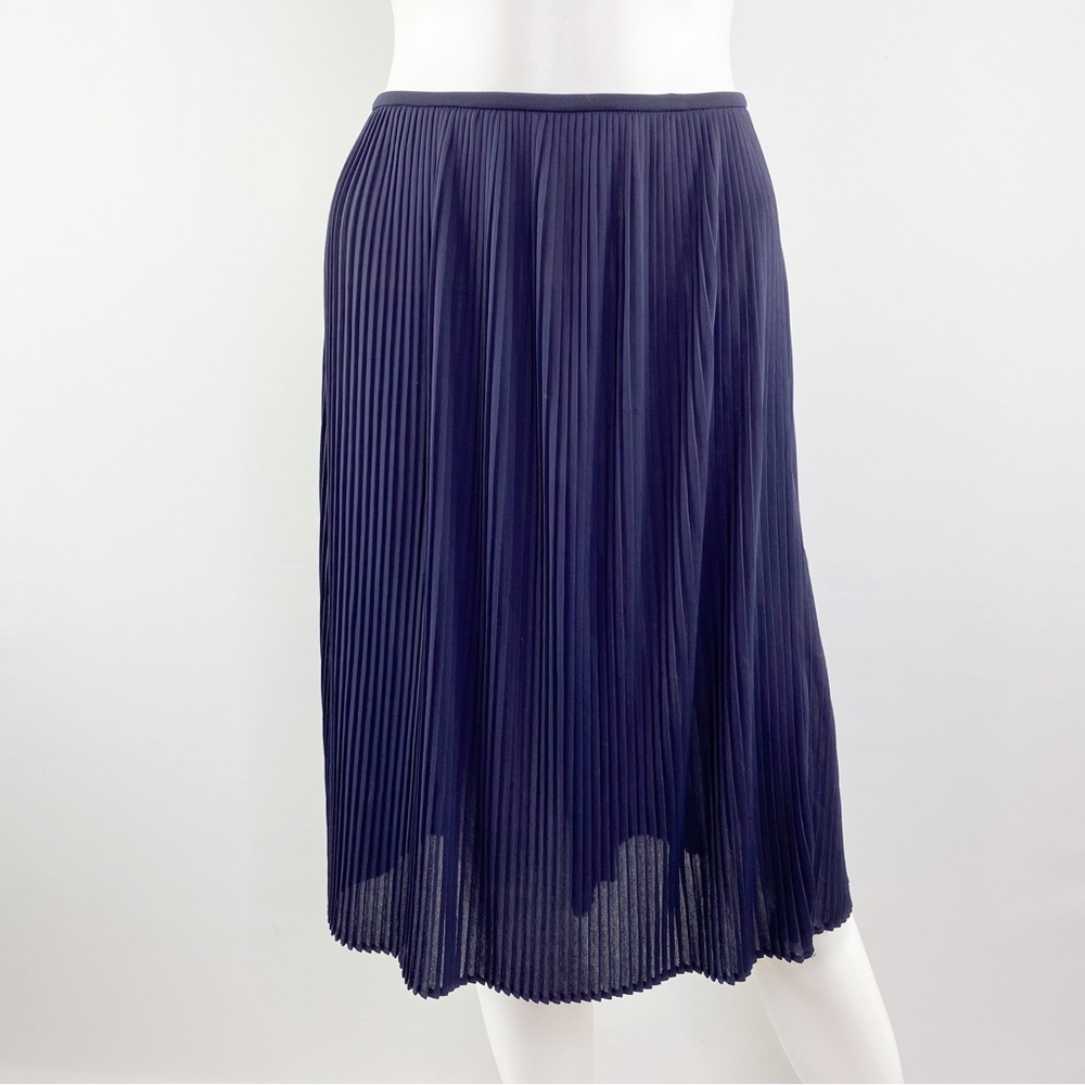 Ronald Van Der Kamp Boutique Skirt Size 14 Deep Purple Pleated Knee Length